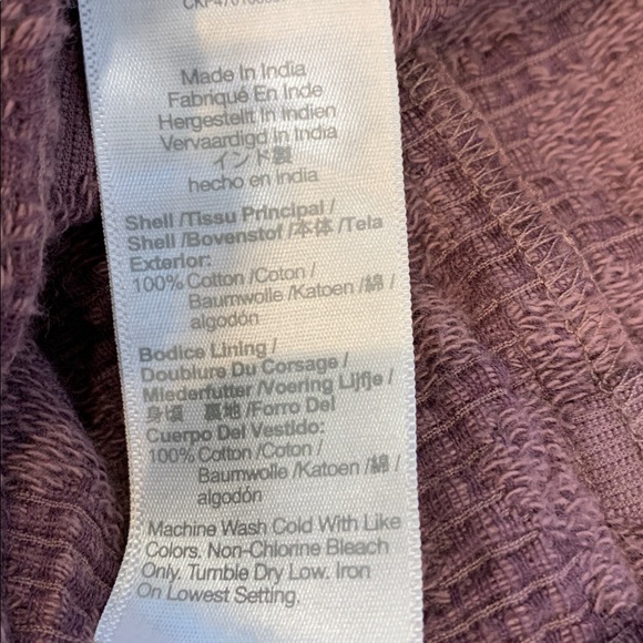 Madewell Floral Quilted Puff-Sleeve Mini Dress Size Medium Fig Multi Jacquard - Picture 11 of 11